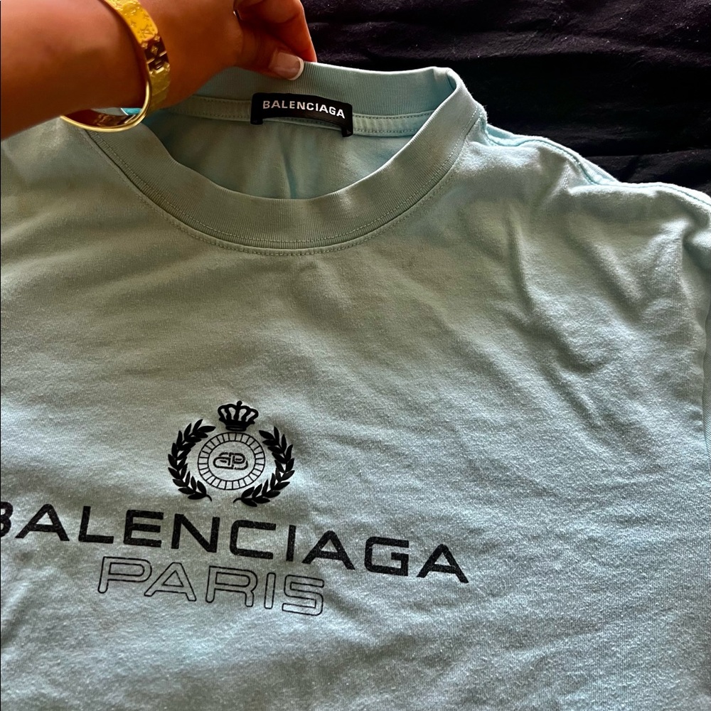 Balenciaga logo printed crewneck T shirt